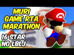 BLINDFOLDED SM64 - 16 Star No LBLJ for Japanese Marathon (Impossible Game RTA)!