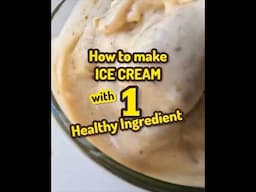 How to make ICE CREAM with 1 INGREDIENT! Healthy, Easy & Delicious -NO Sugar added #ASMR #asmrsounds