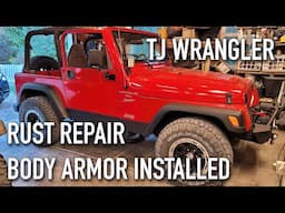 TJ Wrangler Rust Repair, Floor Pans and Body Armor Installed