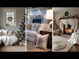 Elegant Neutral Christmas Decor for a Cozy Living Room