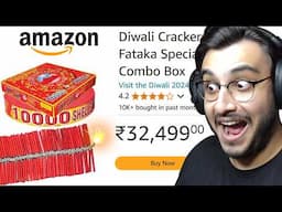 I BOUGHT EXPENSIVE DIWALI CRACKERS FROM AMAZON