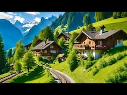 Beautiful Mountain Village Wengen Lauterbrunnen Switzerland _ How Peaceful This Valley Is🍀🇨🇭