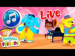 Best music compilation for kids! 24 minutes of fun learning songs with Bubbles and Friends