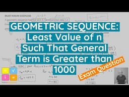 Geometric Sequences, How to Find the First Term Greater Than 1000, with Calculator or Logarithms