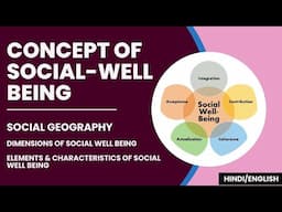 Social Well-Being | Social Geography | Dimensions & Characteristics of Social Well-Being