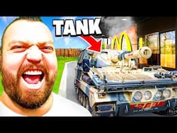 Taking my TANK To McDonald’s - Drive-Thru! (STAFF LOSE IT!)