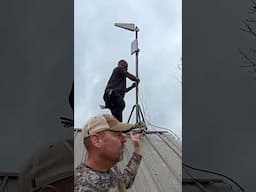 Installing Rooftop Cellular Signal booster antenna #surecall