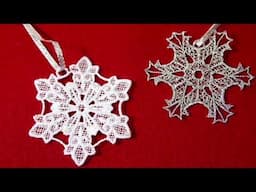 How to Machine Embroider Freestanding Lace Snowflake Ornaments