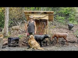 Making an Archery Target and Setting Up a Practice Range at my Off Grid Bushcraft Camp