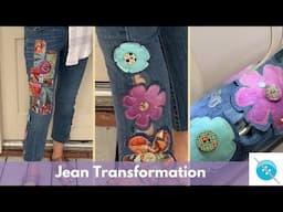 Jean Transformation #upcycleclothing #thrifted