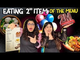 Eating 2nd Item on the menu food challenge for 24 hours!🤫*revealing secrets* ft. Thakur Sisters