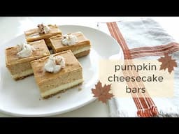 PUMPKIN CHEESECAKE BARS!