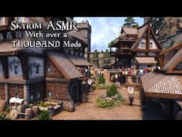 Skyrim ASMR 🏰 Walking Around Solitude With Over 1,000 Mods 🐲 Living Skyrim