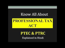 What is Professional Tax ? All about PT RC & PT EC I Maharashtra