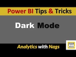 How to Enable Dark mode in Power BI | Power BI Tips and Tricks