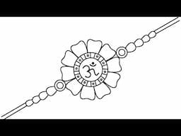 Very easy rakhi drawing| How to make drawing of rakhi step by step| Rakshabandhan special drawing