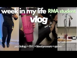 MEDICAL ASSISTANT STUDENT VLOG : week in my life + EKG + checking blood pressure + SCHOOL UPDATE