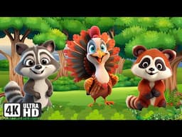 Cute Animals Collection: Turkey, Raccoon, Lemur, Red Panda - Animal Sounds