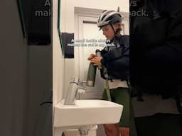 Refilling Water on the Go 🚴 Tiny Faucet Hack! #shorts