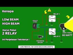 Kenapa Lampu Tembak 2 MODE Harus Pakai 2 RELAY ? | ini penjelasan teknisnya !