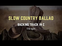 Country Backing Track - Slow Ballad in C - Guitar Jam Track