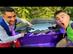 Mr. Joe with Camaro Steering Wheel Stole Sports Car VS Mr. Joker on Opel Kids Video