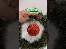 Beautiful Christmas Ornament from Foam Ball #christmasornaments #christmasdecor #christmas2024