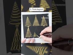 🎄✨6 Simple Ways to Make a Calligraphy Christmas Tree #calligraphyart #christmasart