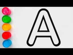 English Alphabet Drawing and coloring for Kids, Toddlers | ABC song