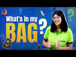 What's in My ALLEN Bag ft. JEE Aspirant  🎒| Essentials & Surprises