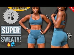 20 MIN NO JUMPING HIIT Cardio + ABS - Super Sweaty Fat Burner At Home, No Equipments