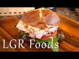 LGRwich №24 - Garlic Ham, Roast Beef & Cheddar on a Pretzel Bun