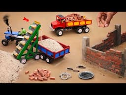 diy truck bricks construction | conveyor belt sand loading science project @sanocreator