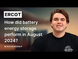 ERCOT: How did battery energy storage perform in August 2024?