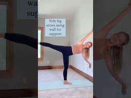 Wall Pilates Exercises at home 💥! #wallpilates #pilateshomeworkout #pilates #beginnerpilates