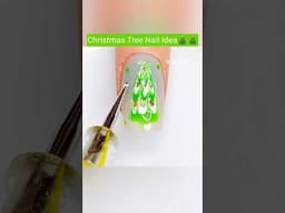 Christmas Tree Nail Art Design🎄🎄 #christmas #trending #shorts #shortsfeed #nailart #christmastree