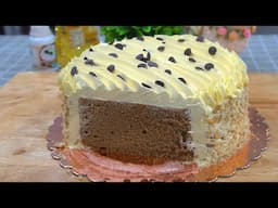 SOFT MOCHA CHIFFON CAKE WITH BUTTERCREAM FROSTING RECIPE