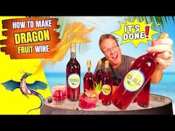 How to Make Dragon Fruit Wine - Finish and Bottle - Fruit Wine from a Dragon Fruit