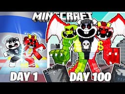 I Survived 100 Days as NIGHTMARE CRITTERS in Minecraft!