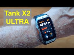 KOSPET TANK X2 ULTRA Smartwatch Bracelet same as X2 with GPS, Compass, Altimeter: Unbox & 1st Look