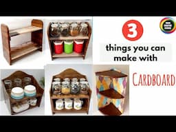 3 Simple DIY Organizers for Kitchen | 3 Kitchen Organizer Ideas using cardboard