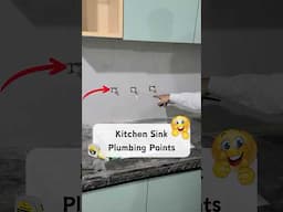 Kitchen Sink Plumbing Points #kitcheninterior #indiankitchentour