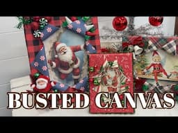 BUSTED CHRISTMAS DIY CANVASES