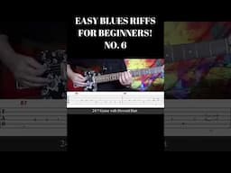 EASY BLUES RIFFS FOR BEGINNERS! #6 #shortsfeed #bluesguitarlesson #howtoplayguitar #easybluesguitar