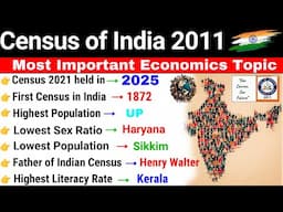 Census 2011 | जनगणना 2011 | Most Important Questions Of Census 2011 | Top MCQs | SSC RAILWAY 2024 |