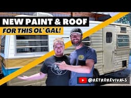 Incredible Vintage RV Makeover: New Roof and Paint on 1973 Holiday Rambler!