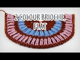 How to knit flat brioche - 2 color tutorial!