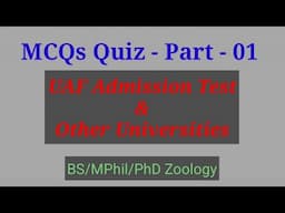 UAF Zoology Test | MPhil Zoology Test