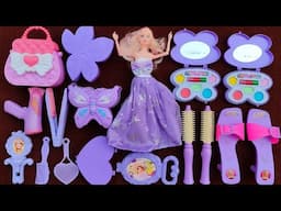 Most satisfying unboxing with gorgeous purple barbie doll makeup toys | Hello kitty toys | ASMR