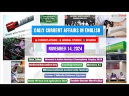 14 November, 2024 | Current Affairs in English by GKTODAY 🎯